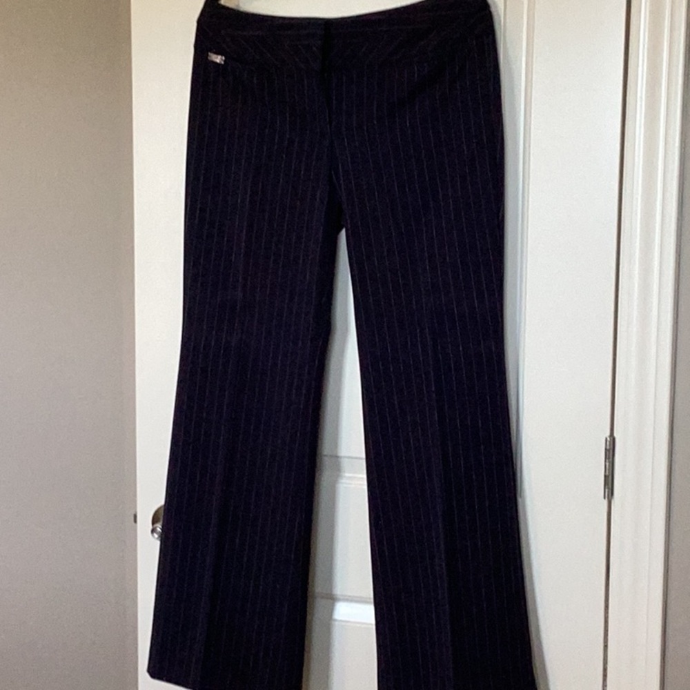 Express Editor Pant - Size 10R - Navy Pinstripe
